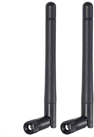 Bingfu Dual Band WiFi 2.4GHz 5GHz 5.8GHz 3dBi MIMO RP-SMA Male Bluetooth Antenna (2-Pack) for PC Computer WiFi Router Wireless Network Card USB Adapter Security IP Camera Video Surveillance Monitor