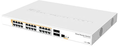 MikroTik CRS328-24P-4S+RM - Managed L2/L3 24-Port Gigabit Ethernet Switch with 4 SFP Ports