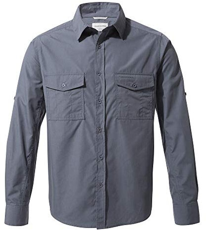 Craghoppers Mens Kiwi Ls Hiking Shirt, Ombre Blue, 3XL EU