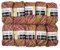 10 x 50g Strickwolle YarnArt Jeans Crazy mit 55% Baumwolle, 500 Gramm Wolle mit Farbverlauf mehrfarbig (rosa grün 7206)
