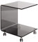Haku Möbel Table Basse Sur Roulettes, Verre 12 Mm, Gris, L 42 X P 42 X H 49 cm