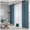 Siunwdiy Blau Grau Vorhänge Blickdicht Mit Kräuselband 2Er Set Thermogardinen Sommer Und Winter Verdunkelungsgardine Für Wohnzimmer Schlafzimmer Küche,Blau,137x220cm