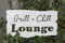 Schild Spruchtafel rostiges Gartenschild Edelrost Rost zum hängen Gartendeko (Grill&Chill Weiß ohne Kette)