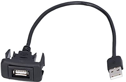 Salida del Puerto USB del Coche Cable de Extensión Flexible Adaptador de Carga Adaptador de Montaje Empotrado en el Salpicadero Enchufe USB del Coche