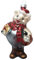 Bauern Schwein Sau Ferkel Weihnachtsbaumkugel Glas Christbaumschmuck Weihnachten