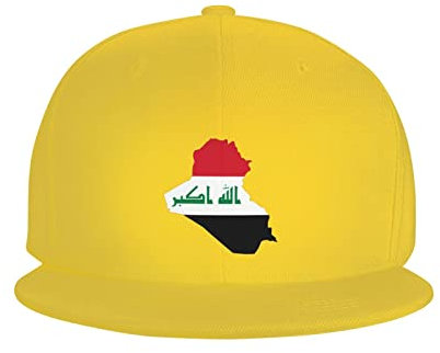 Irak Flag Dad Cap Unisex Stilvolle Freie Anpassung Dad Cap, gelb, 6 7/8/7 3/8