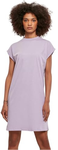 Urban Classics Damen Kleid mit überschnittenen Schultern, Shirt-Kleid für Frauen Ladies Turtle Extended Shoulder Dress, in über 10 Farben erhältlich, Größen XS - 5XL
