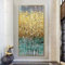 Abstraktes goldenes Leinwandbild, große Größe, grünes Gold, Poster, modernes Luxus-Wandbild für Wohnzimmer, Heimdekoration, 40 x 80 cm (16 x 31 Zoll), rahmenlos