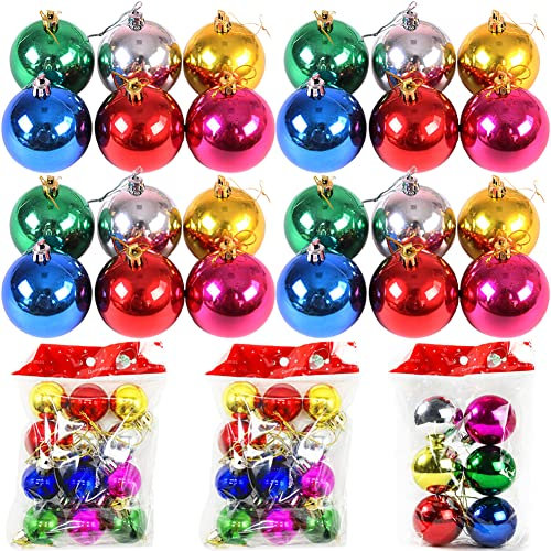 SUNSK Weihnachtskugeln Christbaumkugeln Weihnachtsbaumkugeln Glänzend Baumschmuck Weihnachten Kugeln Matt Weihnachtsdeko Weihnachtsbaumschmuck Weihnachtsbaum Dekoration 30 Stück