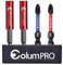 ColumPRO Juego de 4 piezas de almacenamiento de brocas, 2 soportes magnéticos fuertes de 60 mm con puntas de impacto S2 1 x 50 mm PZ2 y 1 destornillador PH2 de 50 mm compatible con hexagonales de 1/4