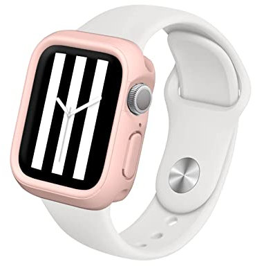 RhinoShield funda bumper compatible con Apple Watch SE 3 / SE 2 / SE/Series 6/5 / 4 [40mm] CrashGuard NX - Diseño compacto con tecnología resistente a Impactos, resistente al deslizamiento - Rosa