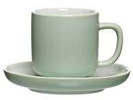 Ritzenhoff & Breker Jasper - Tazas de espresso con platillos (240 ml), color menta