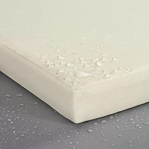 RAKTOV 2/3-Sitzer-Outdoor-Gartenbankkissen, wasserabweisend, für Terrasse, Schaukel, Möbelkissen, dicker Schaumstoff, weiche Sitzkissen, Ersatz für Chaisel, Couch, Erkerfenster, 160 x 40 x 8 cm, Beige