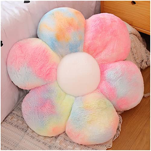 LANFIRE Kissen mit Blumen Bodenkissen Sitzkissen im Innenhof Dekokissen aus Plüsch Sitzkissen (30CM, Farbe)