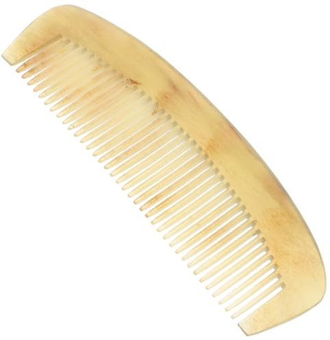 Gogogmee Natürlicher Ochsenhorn Kopfhautmassagekamm 15cm Antistatisch Kompakt Für Haare Bart Pflege Reise