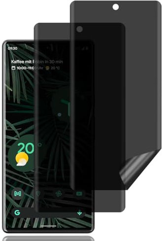 BCHKLAI Sichtschutz Schutzfolie für Google Pixel 6 Pro [2 Stück], Privacy Schutzfolie, Sichtschutzfolie, Kratzfest, Blasenfrei, Anti-Fingerprint, Anti-Spy TPU Displayschutzfoli für Google Pixel 6 Pro