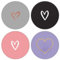4 Pack Phone Grip,Cell Phone Holder For Smartphone,Finger Kickstand Rotation Stand - Purple Pink Black White Heart