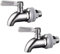 2 Stück Getränkespender Zapfhahn Ersatz Weinfass Wasserhahn 304 Edelstahl Ersatz Wasserhahn für Kalte und Heiße Getränke, für Bierfass, Glas, Trinkbrunnen (16mm) (B-Stil 2 Stück)