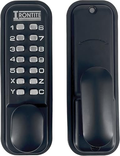 IRONTITE® Digital Door Lock Black, Combination Lock, Keyless Door Lock, Secure Your Door Shed Gate with This Code Lock, Security Front Door Lock with Hold Latch. (Black)