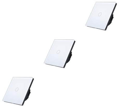 Angoily 3 1 Dimmeres Licht Einpolige Schalter Touch-dimmer Wand Beleuchtetes Licht Geräte Berühren Weiß Einzelne Stromführende Leitung