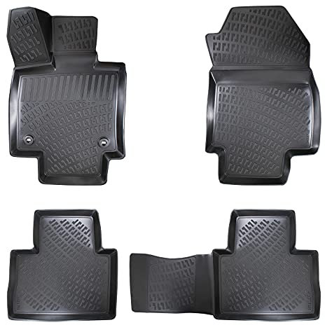 fussmattenprofi.com 3D Gummimatten Set für Toyota RAV4 5 V Baujahr ab 2018 | Extra Hoher 5cm Rand Allwetter Auto Fussmatten I TPE Geruchlos rutschfest Fußmatten Zubehör