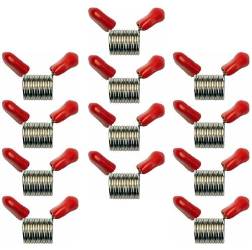 Loekrdos12Pcs Bead Stoppers Set Bead Stopper Spring for Jewelry Making DIY Bracelets Necklaces Metal Creative Bead Stopper Clamp Clip Bead Wire Ends to Prevent Beads from Falling