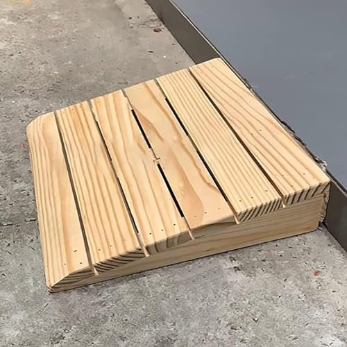 Gehwegrampen-Auflage aus Holz for Behinderte, robuste Schwellenrampen for Rollstühle, Stufen und Eingangstüren(Size:30.8 * 30 * 12cm)