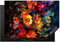 KitchenYeah© Protezione Piano Cottura Tappetino per Induzione 77x51 cm Cucina Proteggi Coprifornello Antiscivolo Fiori - Arte - Colori