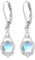 Mondstein Ohrringe 925 Sterling Silber Hängend Mädchen Leverback Creolen für Damen Mondstein Schmuck Ohrringe Geschenkbox