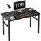 AuraCraft Bureau Pliable,Table d’Ordinateur,Bureau Table Informatique, Poste de Travail,en Bois Table d’étude pour Maison,80x40x75CM (Noir)