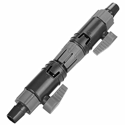 Tomvorks Aquarium-Wasserregelventil, Doppelhahn-Anschluss, Aquarium-Filteranschluss, Aquarium-Anschluss, Schnellverschluss für Süßwasser-Salzwasser-System (K-16/22 mm)