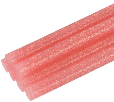sourcing map 6pcs Full Size Hot Glue Sticks for Glue Gun 7mm x 200mm Small Glue Sticks, Glitter Bright Red