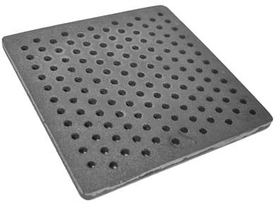 SEZAM Grille de poêle en fonte avec trous - Four - Angle - Dimensions variées (24 x 24 cm (23,5 x 23,5 cm))