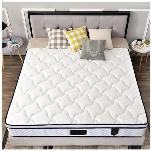 Matelas futon, matelas Queen mi-ferme avec mousse à mémoire de forme, ressorts ensachés épais, isolation des mouvements, soulagement de la douleur, soutien lombaire amélioré, 20 cm, 135 x 20