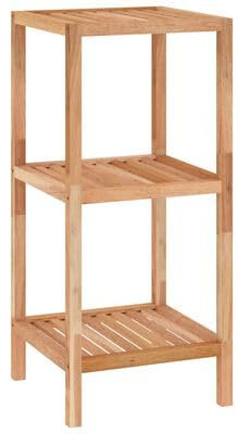 plplaaoo Badregal 36x36x79 cm Massivholz Nussbaum