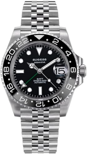 Sugess Ocean Star GMT Diver's S420-2.GN mechanische Herrenuhr aus Saphirglas, 200 m