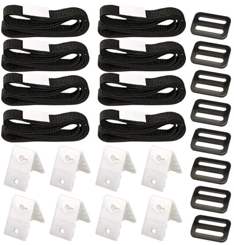 HAISENG Kit di fissaggio per bobine di coperture solari per coperture solari, cinghia e clip per piscina, facili da usare