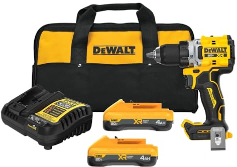 DEWALT 20V MAX XR Brushless Cordless 1/2 in. Drill Driver Kit With DEWALT POWERPACK Batteries and Charger (DCD801QQ2)