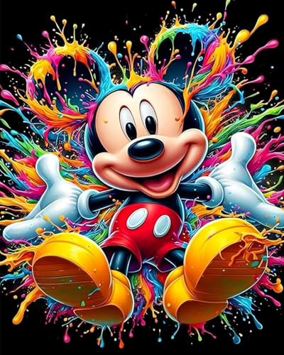 SOMHORN Malen Nach Zahlen Erwachsene DIY Paint by Numbers Cartoon Bild Faltenfreie Leinwand Acryl Pigment Home Deko Geburtstag Festival Geschenk (16x20inch)