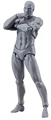 Yosoo Premium-PVC-Material, Männliches Actionfiguren-Modell, Muskel-Männliche Puppe, Skizzentisch, Fotografie-Requisiten, Geschenke, Sammlungen, Männliche Flexible Actionfigur mit Verstellbaren