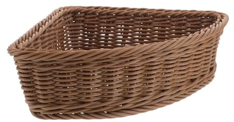 WEKAMOS Dreieckiger Handgeflochtener Eckkorb Aus Robustem Material Aufbewahrungsbox Für Küche Bad Kinderzimmer Snacks Und Kleidung