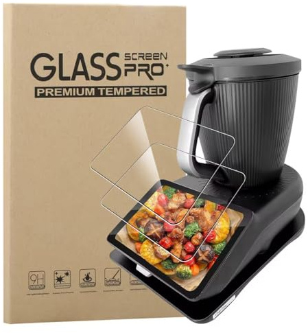 MEMELOKA Verre Trempé pour Vorwerk Thermomix TM7, 2 Pièces 9H Dureté [Anti-Rayures][sans Bulles][Haute Définition] Protection Écran pour Vorwerk Thermomix TM7