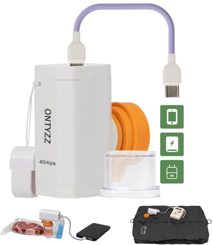 Pompe à Vide pour Sachets Sous Vide Pompe Electrique Sans Fil pour Sachets Sous Vide de Voyage