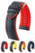 HIRSCH Performance | Ersatzband Uhrenarmband aus Leder/Kautschuk schwarz/rot Allogatorprägung 30960S, Stegbreite:20mm