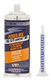 Genuine 2x Vip Power Mix 2K Repair Metal Plastic Adhesive - Black 1 Minute Cu...