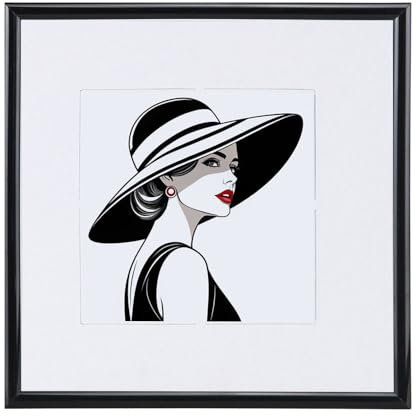 IDEAL TREND New Lifestyle Kunststoff Bilderrahmen quadratisch Foto Rahmen Picture Frame Collage: Farbe: Schwarz | Format: 20x20