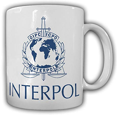 Interpol Polizei Internationale kriminalpolizeiliche Organisation Tasse #14208