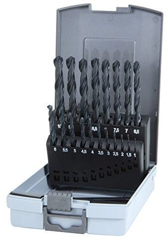 Ruko Spiralbohrer HSS-R DIN 338 Typ N 25-teilig, schwarz