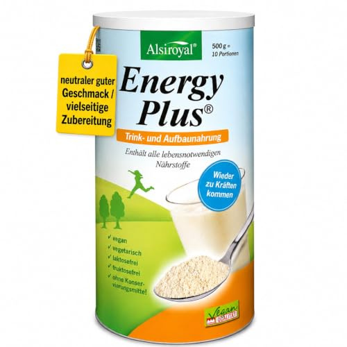 Alsiroyal EnergyPlus · hochkalorische Trinknahrung · schmeckt sehr gut | Trinkmahlzeit bei Untergewicht & erhöhtem Energiebedarf · Süß/salzig und flüssig/fest zuzubereiten · 28 Mikronährstoffe