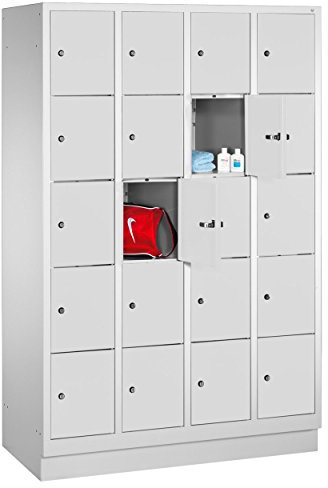 C und P Fächerschrank Schließfachschrank Spind Spindschrank Wertfachschrank, 20 Fächer